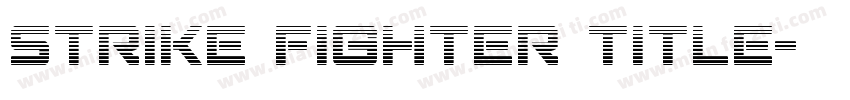 Strike Fighter Title字体转换